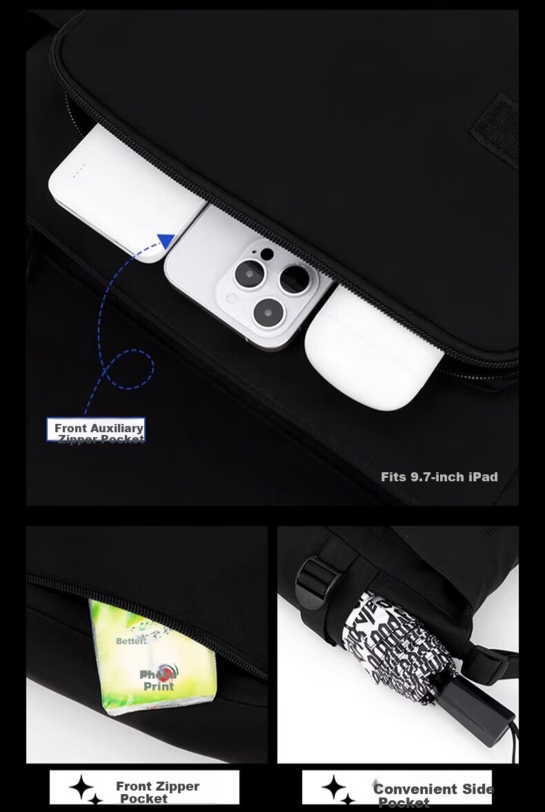 Huili Canvas Shoulder Bag for Men, 2025 New Style, Portable Large Capacity Commuter Casual Crossbody Bag for Me 8