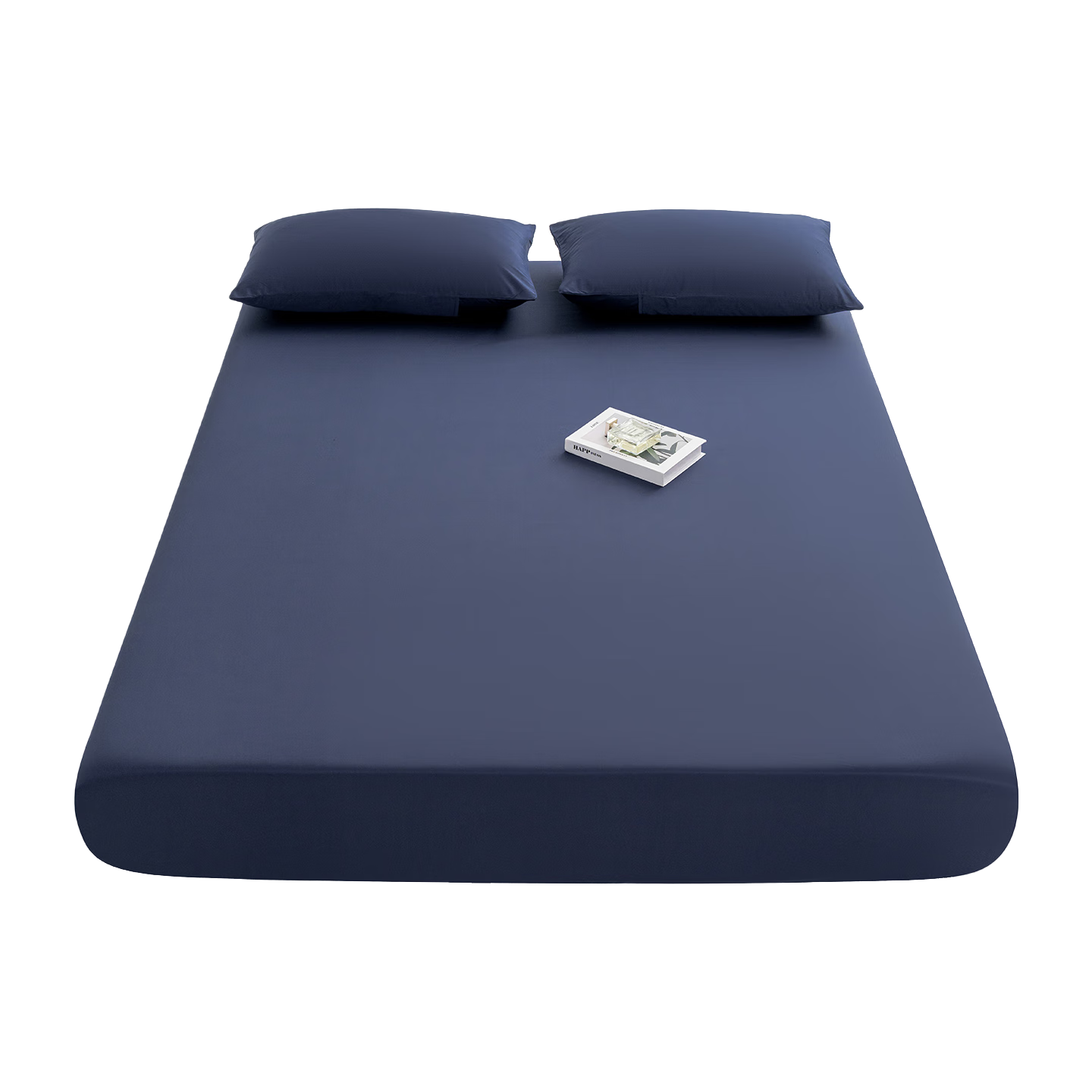 MUJI A-Class 100% Cotton Fitted Sheet Single Piece Pure Cotton Mattress Protector Full Coverage Bed Sheet 150x200cm Bentley Blue