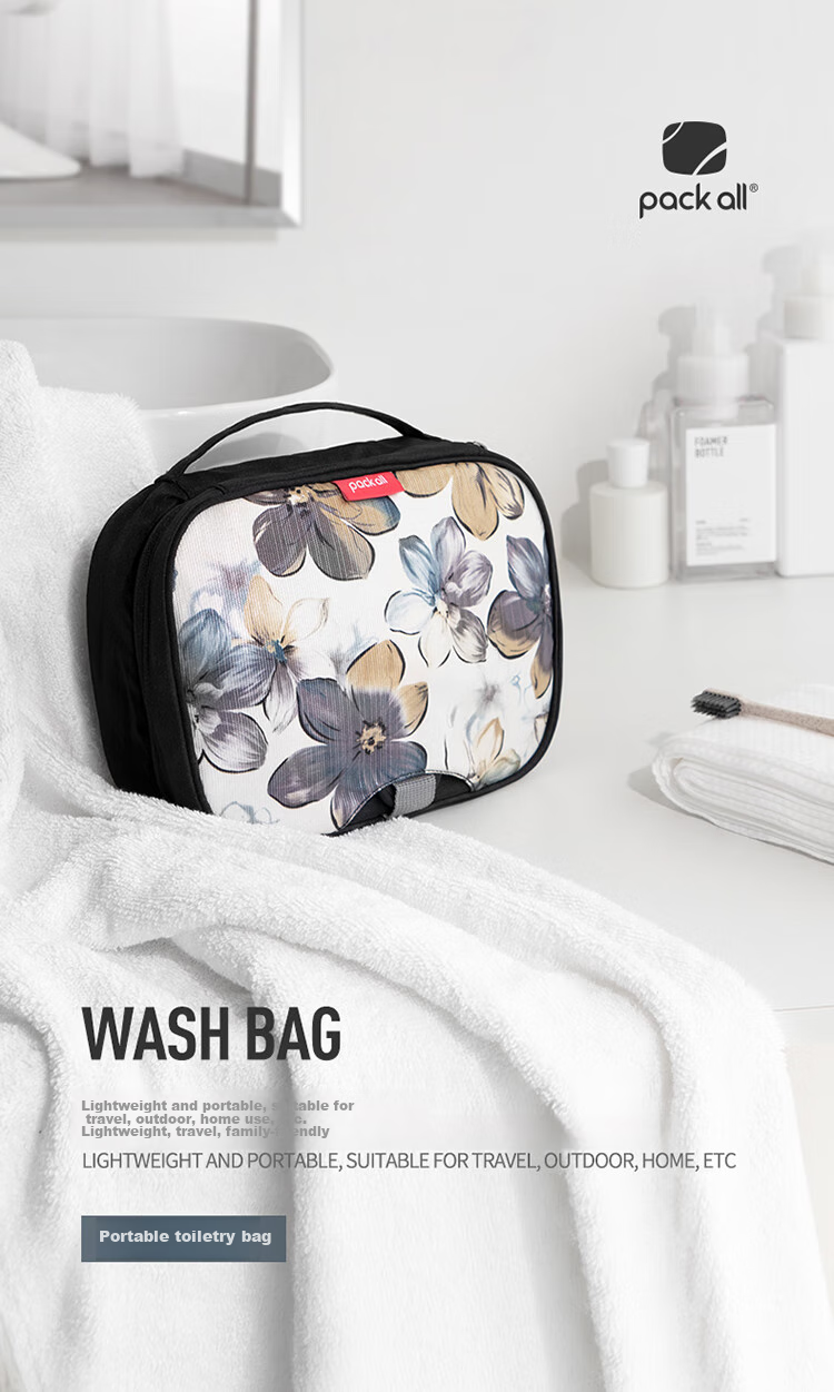 Pack All Toiletry Bag Travel Organizer Large Capacity for Men And Women Business Trip Portable Toiletries Storage Bag Orange 1