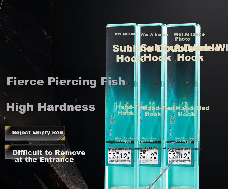 Weilianmeng No. 3 Subline, No. 3 New Guandong, 20 Pre-Tied Fishhook Sets, Combination Rig Hooks, Fishing Tackle 1