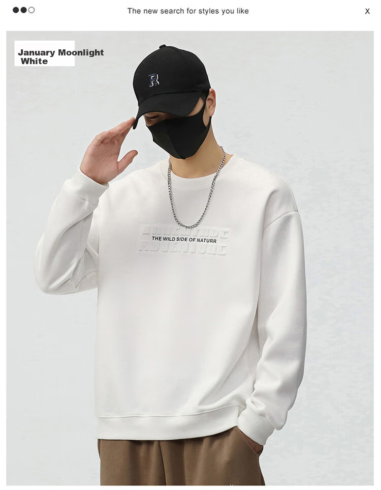 JEEP SPIRIT Men's Sweatshirt, Long Sleeve T-Shirt, Men's Jacket, Autumn And Winter Menswear, American Trendy Base Layer, Casual Top 9
