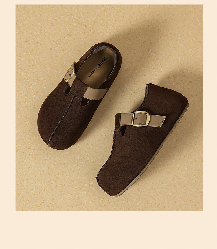 ZHR Height-Increasing Birkenstock Sandals for Women, Kappa Versatile Women's Shoes, Spring And Autumn Lightweight Casual Flats for Women, JT191 Khaki Size 36 23