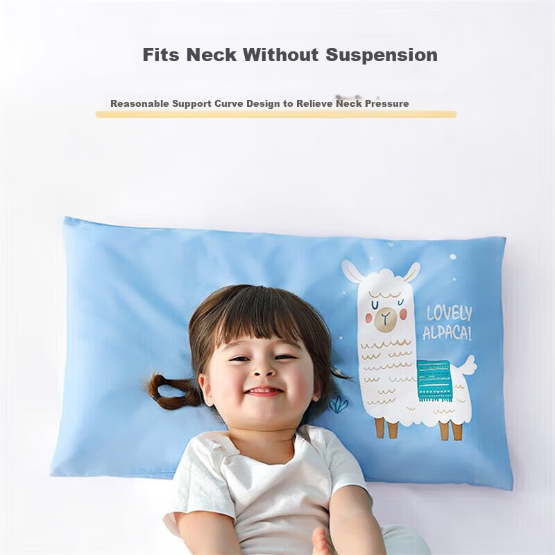 MERCURY Kids Pillow, Class A Pillow Core, Single Pure Cotton Pillow, Student Dormitory Pillow Core, One with Pillowcase, 35*58*4.5cm
