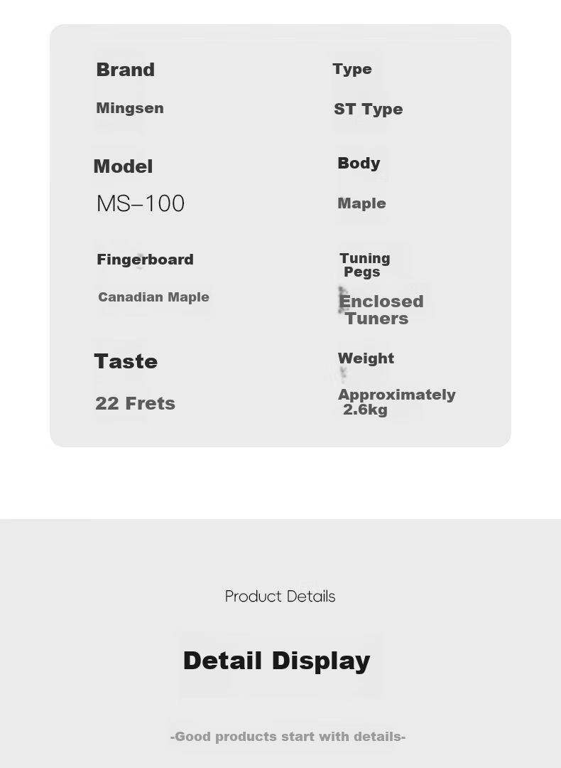 Minsine Electric Guitar for Beginners, Suitable for Male And Female Students, Primary And Secondary School Students, Adults, Universal Single Tremolo ST Electric Guitar Entry-Level Musical Instrument 2
