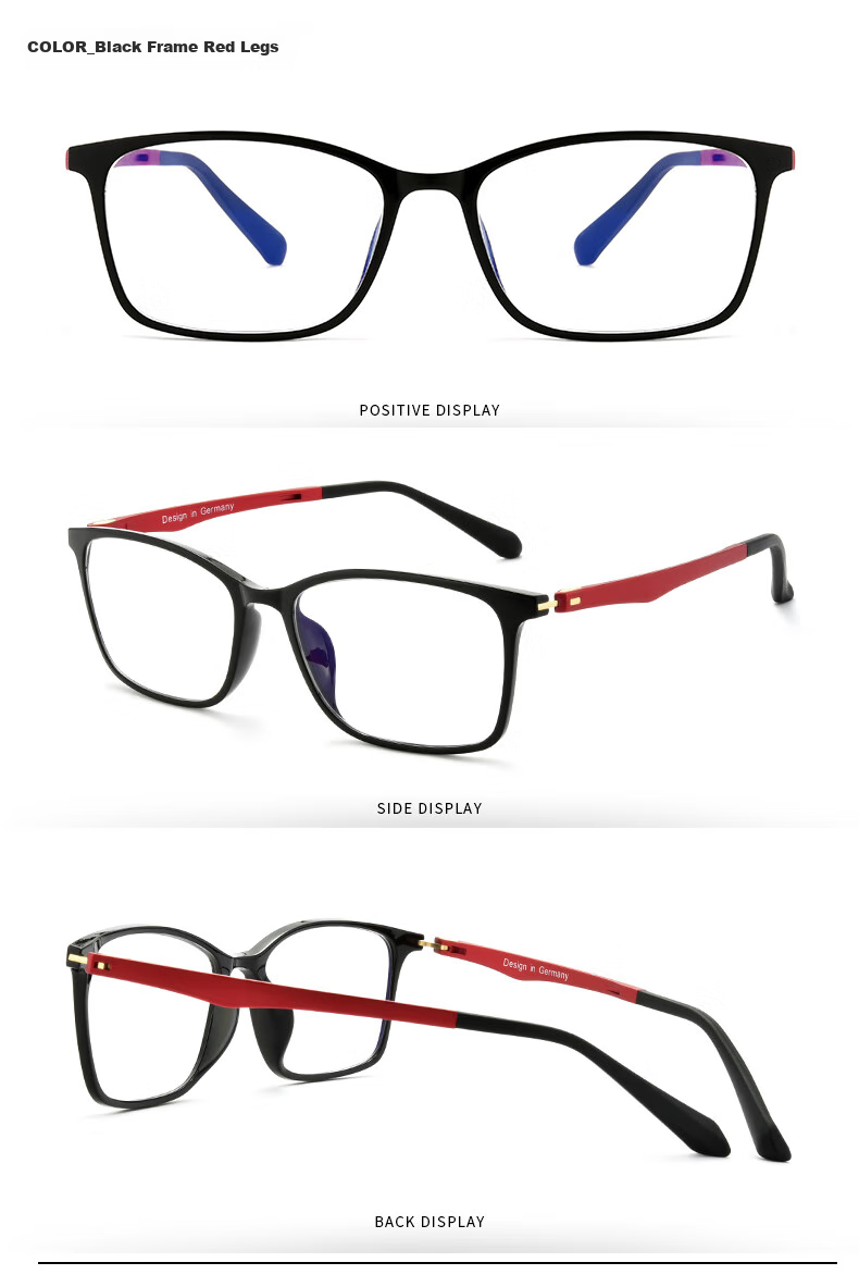 BUZZ Reading Glasses for Men And Women, Anti-Blue Light, Ultra-Light, High Definition, for Middle-Aged And Elderly, Presbyopia Glasses BJ121 Black Frame with Gray Temples 100 Degrees 12