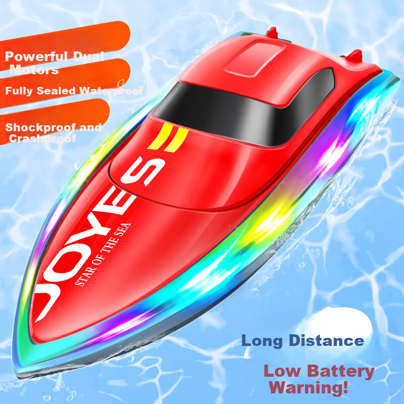 4DRC Remote Control Boat, High-Speed Speedboat, Electric Warship, Water Beach Outdoor Toy, Children's Cruise Ship, Birthday Gift for Young Boys