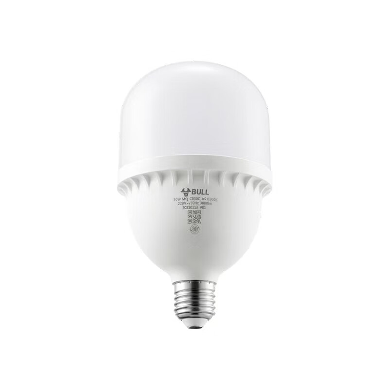 BULL LED Bulb High Brightness Bulb Pillar Light Factory Workshop Supermarket Canteen 20W Bulb White Light 6500K E27 Screw Base MQ-C020C-BS