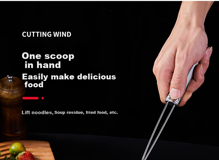 Jekero Slotted Spoon Stainless Steel Kitchen Strainer Skimmer Colander Ladle Noodle And Dumpling Scoop Wooden Handle Strainer 8