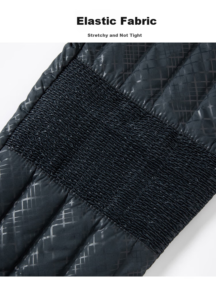 SNOWFLYING Upgraded Knee Protection Autumn Winter Men's New Warm Down Pants Middle-aged and Elderly Straight-leg Fleece Thickened Cotton Pants 7