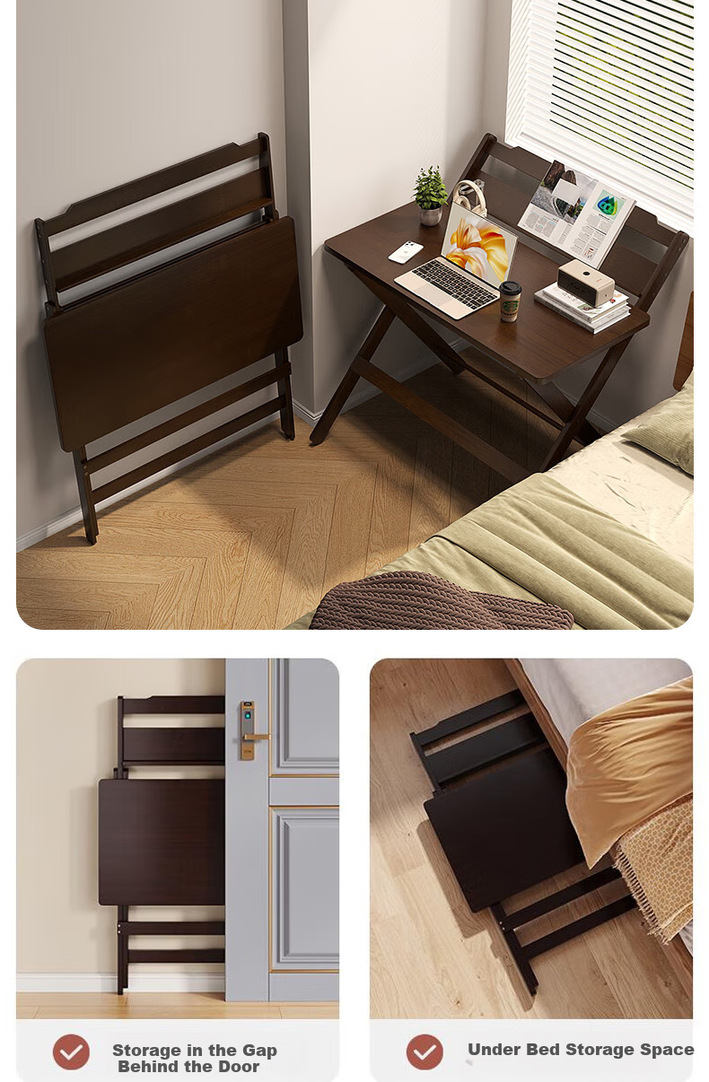 Yuanjing Desk, Study Table for Home Use, Adjustable Folding Computer Desk, Writing Desk, Small Apartment Office Desk, 80*40 2