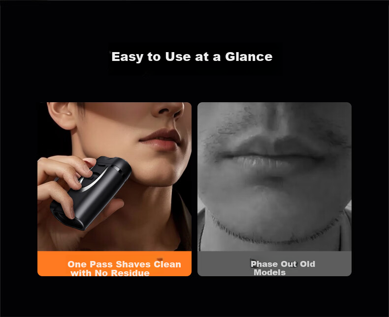 SINGFUN Electric Shaver for Men, Mini Portable Model, Double-Headed Straight Insert Beard Trimmer, Graduation Gift 7