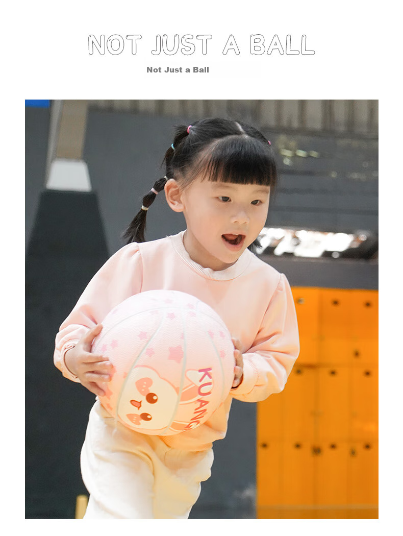 Kuangmi Basketball, Children's Rabbit Pink, Size 5, Elementary School Student Youth Gift, Training for Girls, Cute Ball, Specialized 6