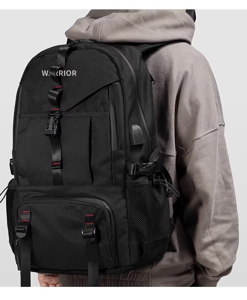 Warrior Men's Backpack Travel Business Double Shoulder Bag 90L Large Capacity School Bag Outdoor Hiking Lightweight Luggage Bag 8