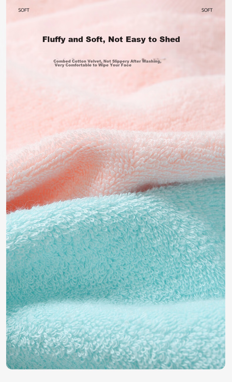 Grace Children's Towel, Class A Pure Cotton Face Towel for Home Use, Soft And Skin-Friendly, Baby Face Towel for Sports 4