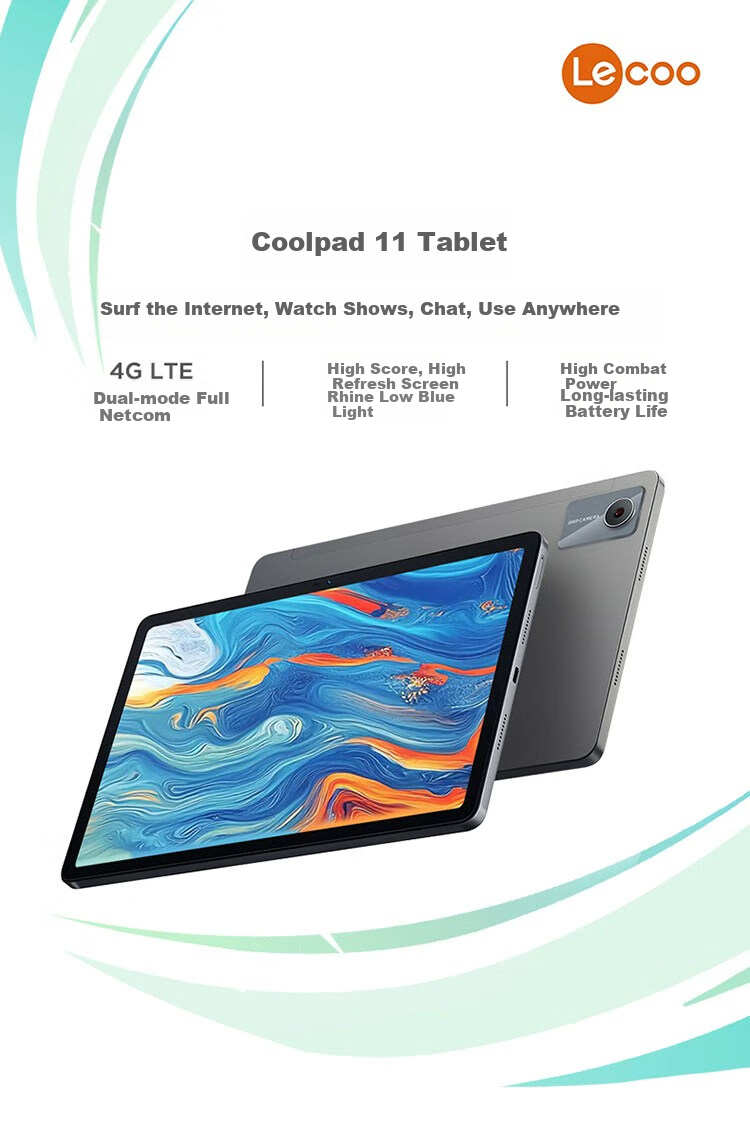 Lecoo Tablet 11-Inch Pad 2 [Subsidies], Phone Call, 4G All Network, Large Screen, Study Device, 8000mAh Large Battery, 8+256GB, Gray 3