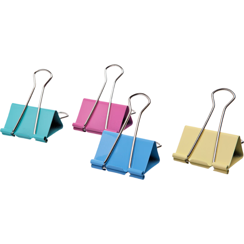 SUNWOOD 25mm Colorful Binder Clips/metal Paper Clips/bill Clips/long Tail Clips, Office Supplies, 48 Pieces/tube, 2014