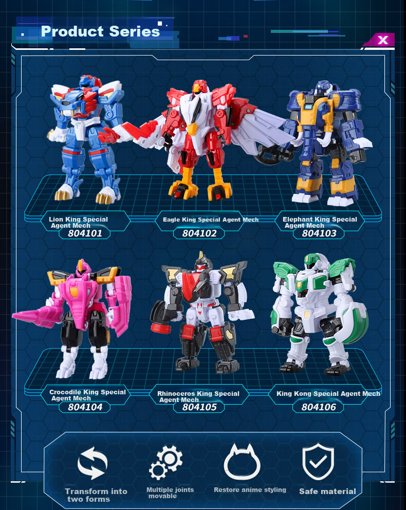 Minitegongdui X S1 Agent Sound And Light Transforming Gun Toy, Saimi + 8719 1