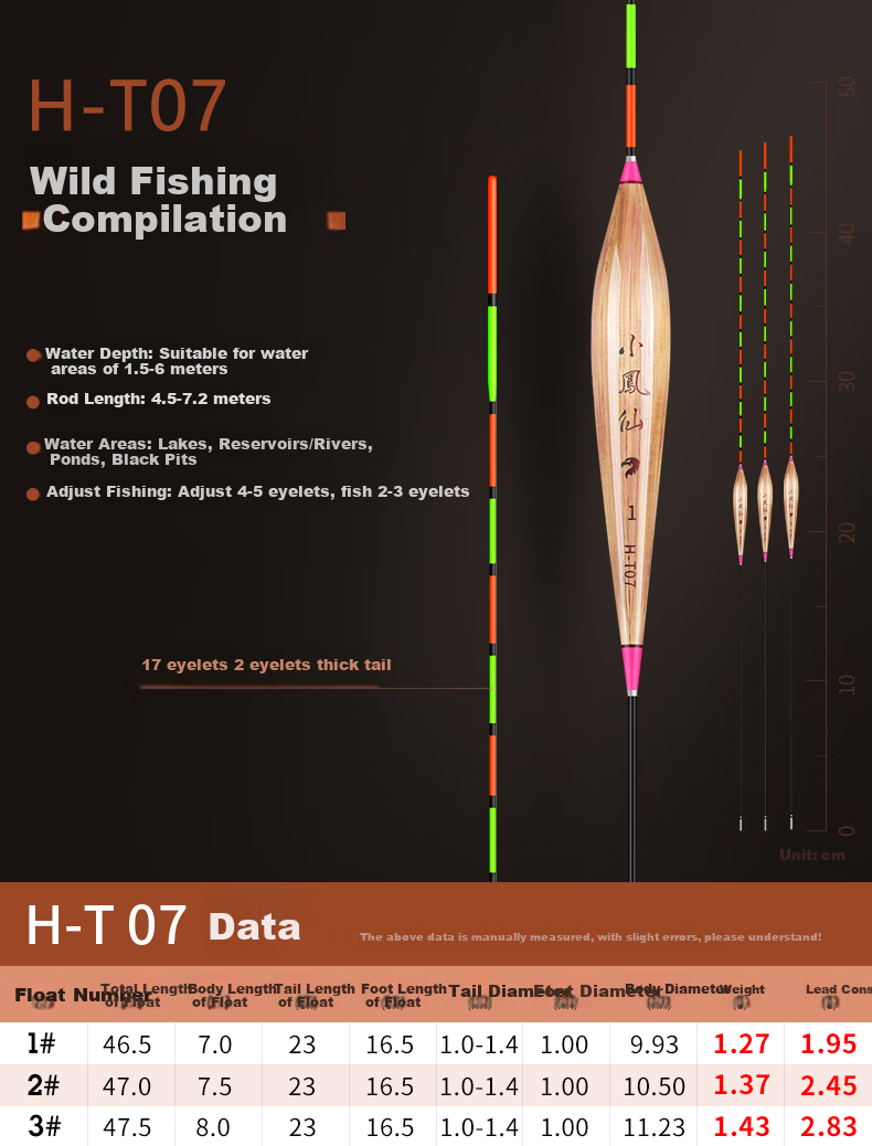 Xiaofengxian Reed Float, Longyuan H-LY Fishing Float, Highly Sensitive, Smooth Mouth, Eye-Catching, Thickened Buoy, for Near-Sighted Anglers, Crucian Carp Float 16