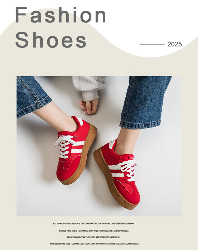 Global Original Vintage Style Black Women's Sneakers 2026 New Ins Versatile Thick Sole Height Increasing Skate Shoes 4