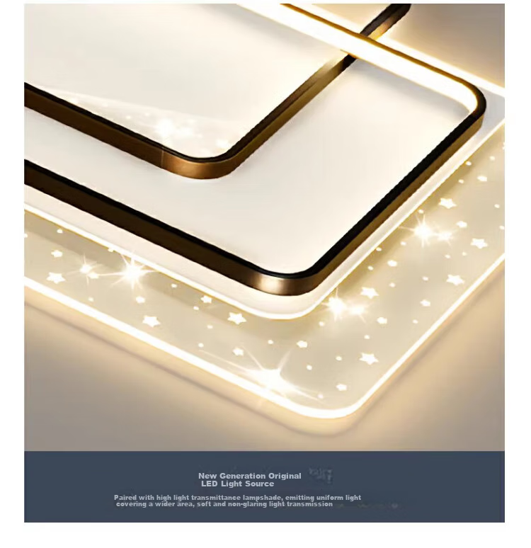 HD Full Spectrum Voice-Controlled Ceiling Light, LED Living Room Light, Bedroom And Dining Room Zhongshan Lighting Fixture, 26 Styles Whole House Set with Installation Included 15