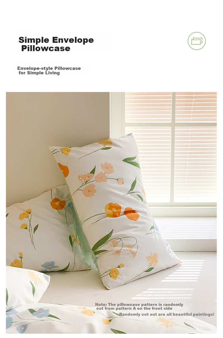 Dohia Home Textiles Pure Cotton Bedding Set, All-Cotton Double Bed Linen Duvet Cover And Sheet Set for 1.8m Bed, 229*230cm 11
