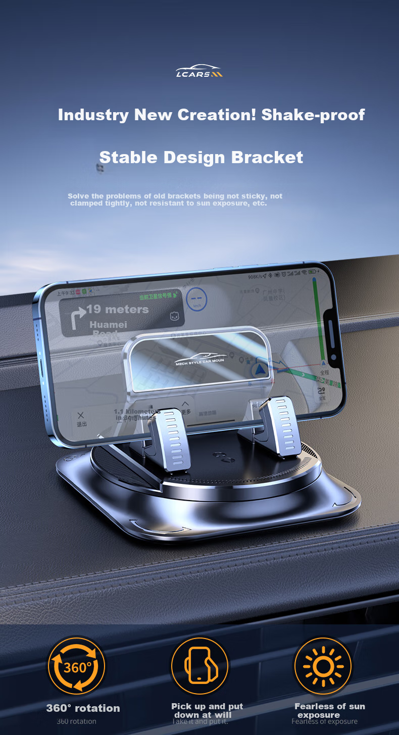 Dijialun Car Phone Holder, 2026 New Model, Center Console Suction Cup Mount for Dashboard, Universal Navigation Support Stand 1