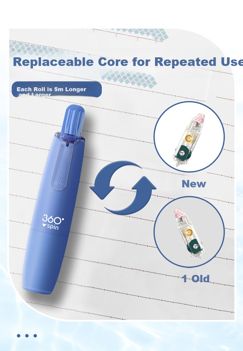 CHANGLi Gradient Push-Button Dot Glue, Aesthetically Pleasing Correction Tape, Strong Pointed Double-Sided Tape, Children's Craft Large Capacity Journal Tape, Elementary School Student Error Correction Adhesive Pen, High Viscosity 5
