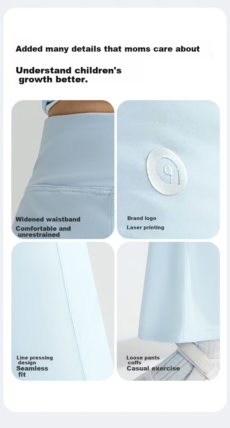 ASK JUNIOR Children's Clothing Girls' Spring And Summer Sun Protection Pants Quick-Dry High-Elastic Yoga Pants Micro-Flared Leggings Light Pink 150 16
