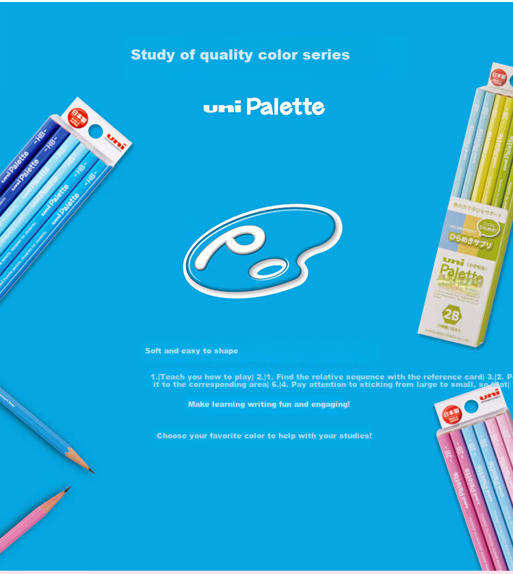 Uni Mitsubishi Art Sketching Marking Pencils, Student Drawing Exam Hexagonal Pencils, 772 Red And Blue Version, Pack of 12 2