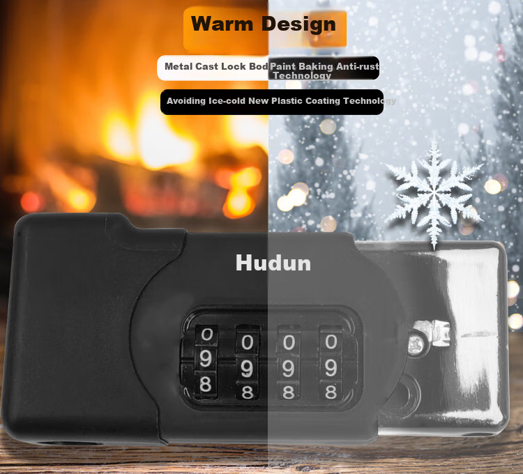 HOTUN Glass Door Lock U-Shaped Password Lock, Double Door Lock, Office Shop Door Lock, Password Lock, Anti-Pry Lock, 601B 1