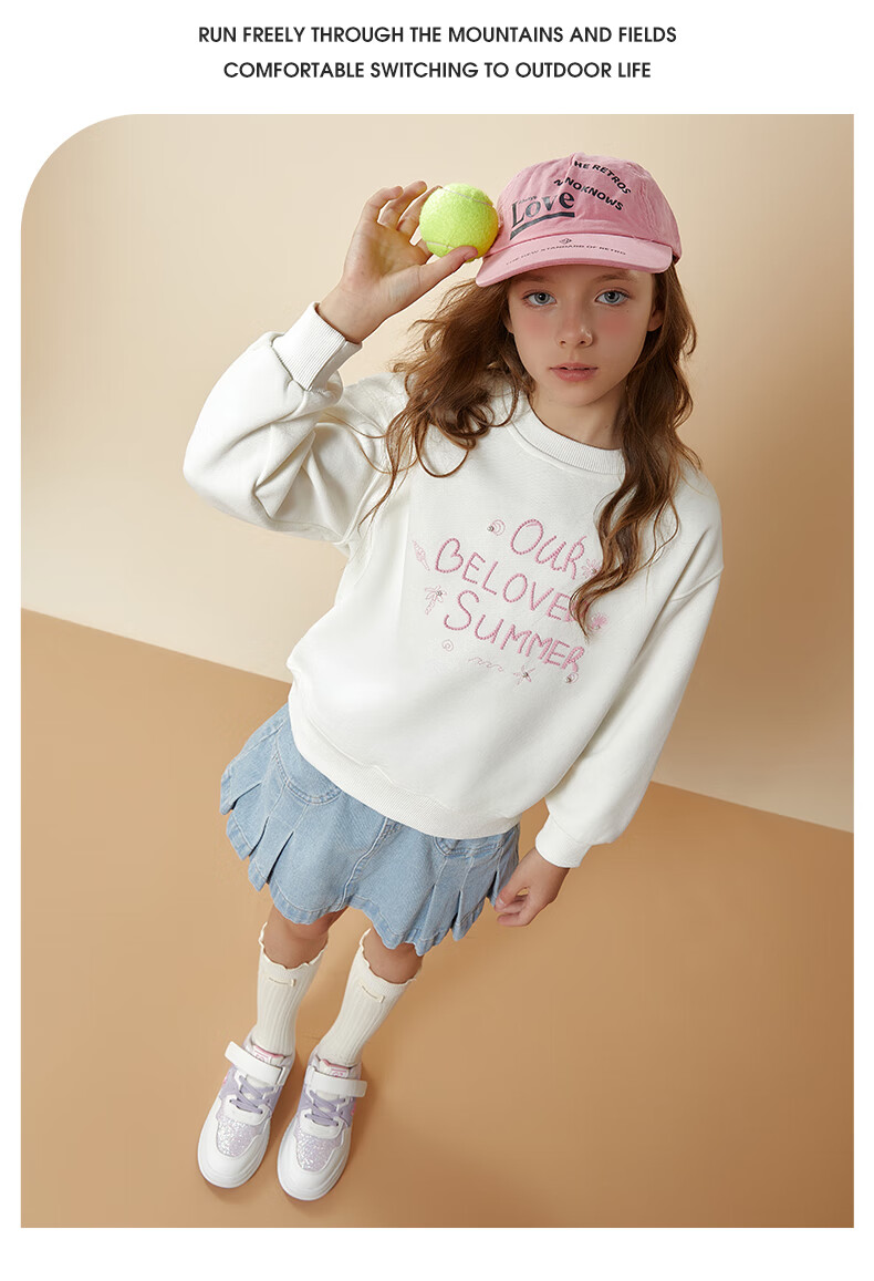 Follow Me Girls' Casual Sneakers Spring Autumn Breathable Soft Sole Non-Slip Sports Shoes White/Purple Size 37 4