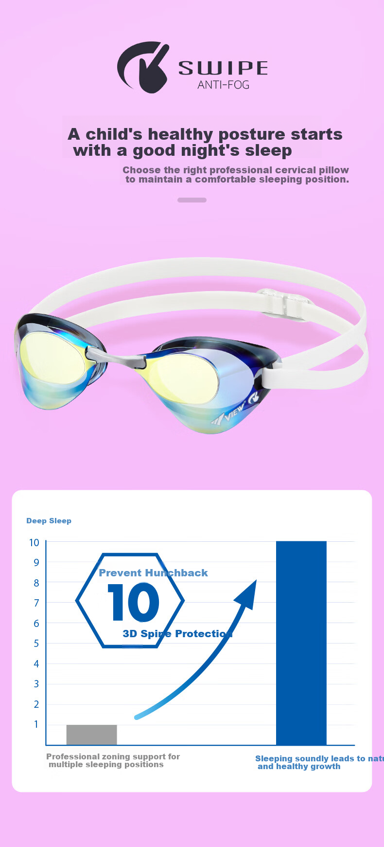 View Competition Swimming Goggles, Waterproof And Anti-Fog Coated, for Men And Women, Professional Swimming Race Small Shell V121VOY 6