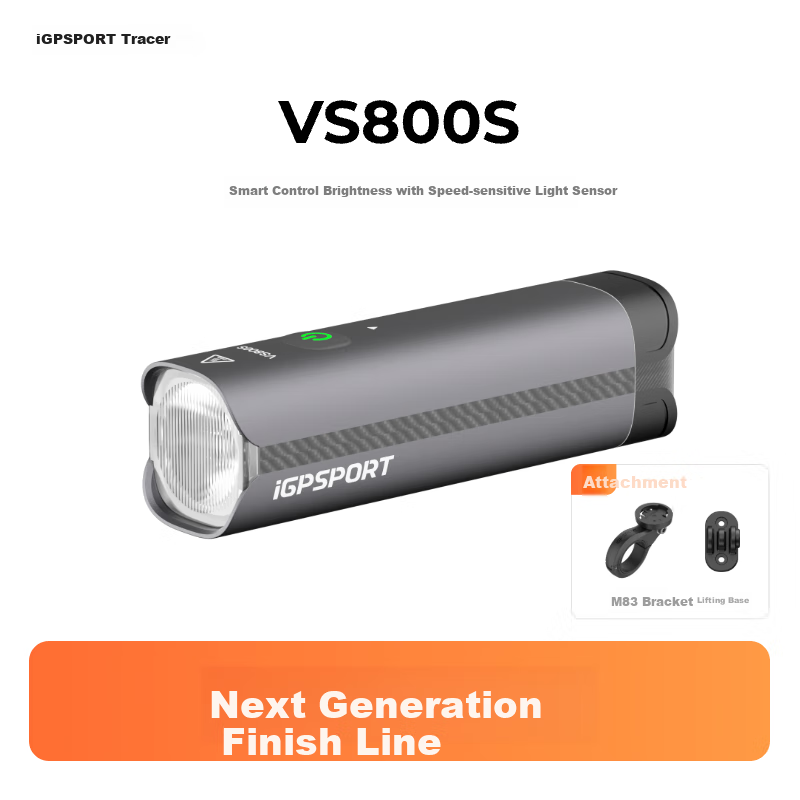 IGPSPORT Bicycle Light, Road Bike Front Light, Night Riding Light, Mountain Bike High-Beam Anti-Glare Night Light VS800S
