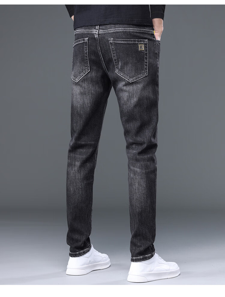 Pierre Cardin Men's Jeans Spring Summer Trendy High-End Casual Slim Fit Tapered Pants Blue 28 9