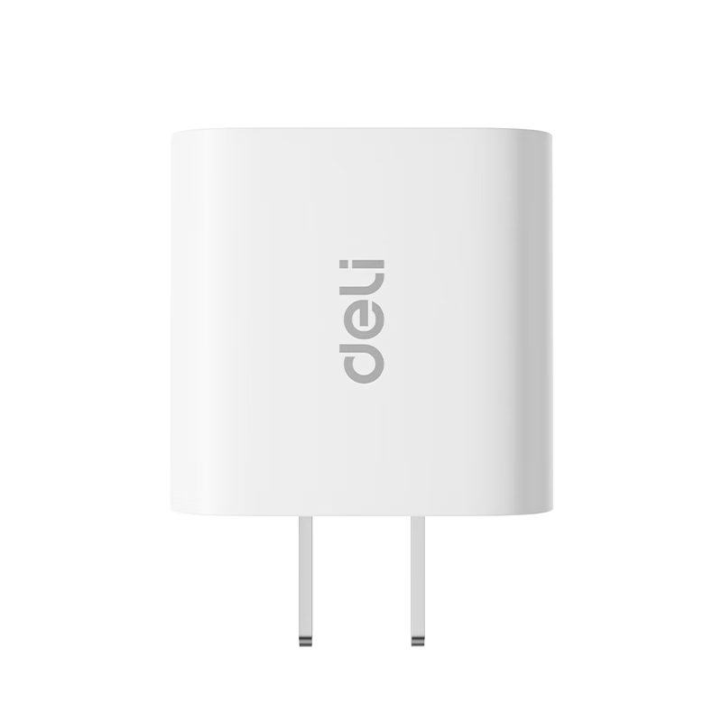 Deli Charger Head, PD20W Gallium Nitride Fast Charging Type-C Plug, Compatible with Apple Series IPhone 17, Huawei, Xiaomi, Android Phones, Tablets, Earphones, USB-C Interface, 3C Certified