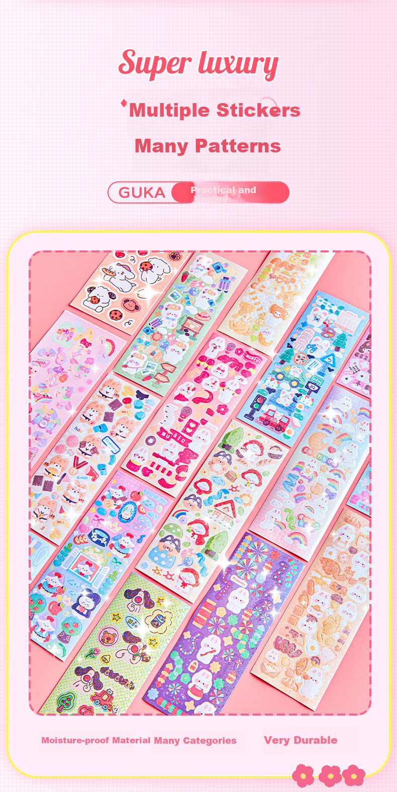 BEIBITONGHUA Sand Art Brick Guka Cream Glue Complete Tool Set, Toy for Girls, Birthday Gift, DIY Handmade Sticker Painting 7