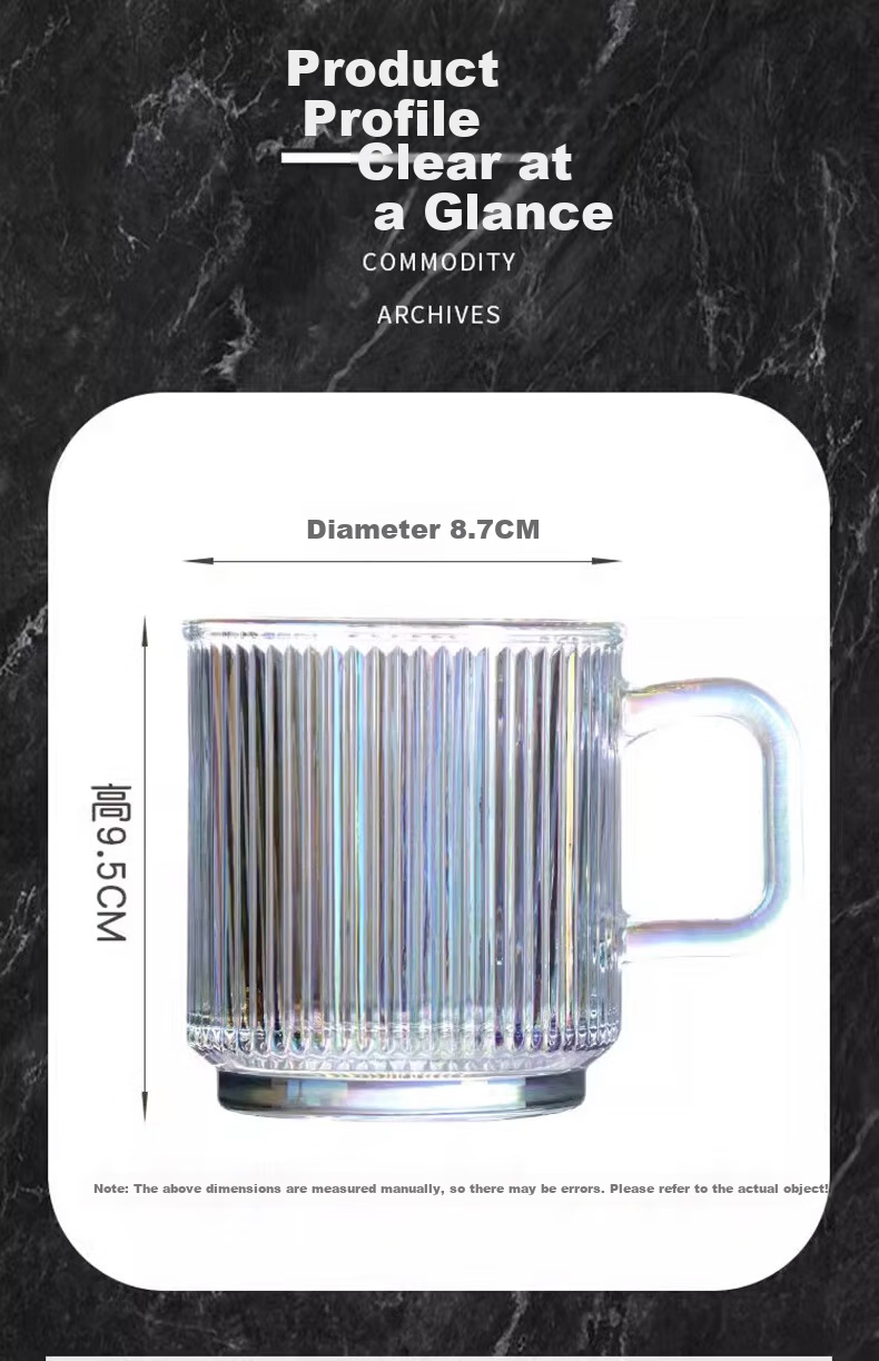 Fanyejia Glass Mouthwash Cup Set of 3, Luxury Style Couple Water Cups for Hotel, Inn, Dormitory, with Brush Handle Tooth Cup 2