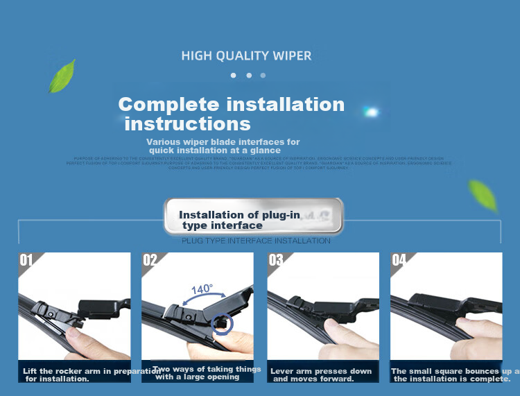 Aoye Windshield Wipers Suitable for BMW 7 Series (2009-2014 Models), Specialized Frameless Design, Original Size Front Wipers, 1 Pair, 26+18 Inches 9