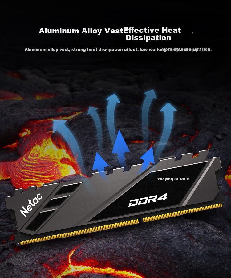 Netac 32GB (16GBx2) DDR4 3200 Desktop Memory Kit Yueying II Series Gaming Heat Spreader - Premium Chips (C16) White 4