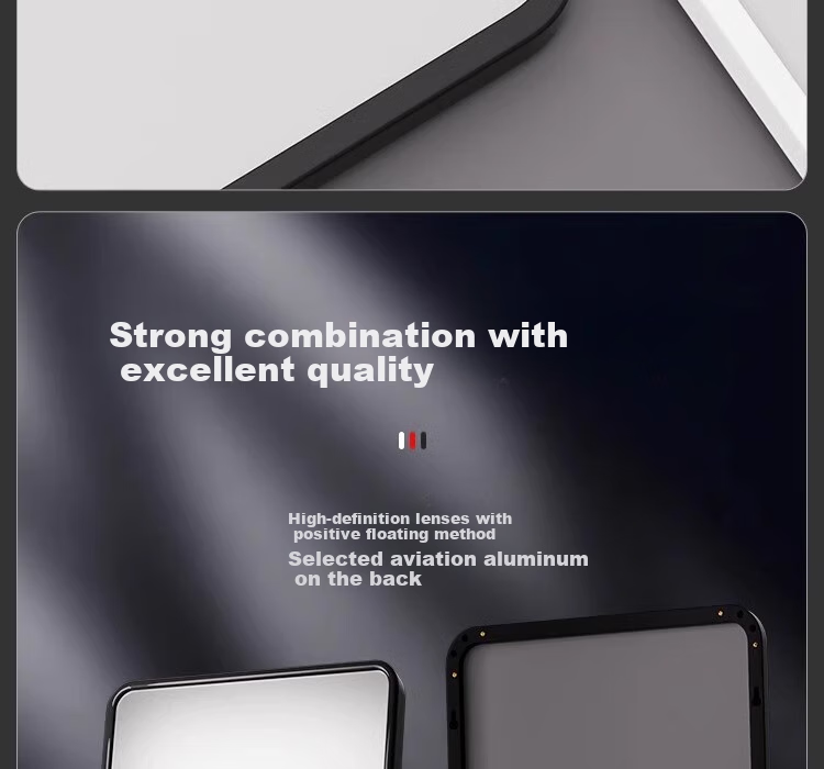 Huayinxuan Full-Length Mirror, Floor-Standing Mirror, Wall-Mounted Dressing Mirror, Bedroom Makeup Mirror, Bathroom 3D High-Definition Mirror 14