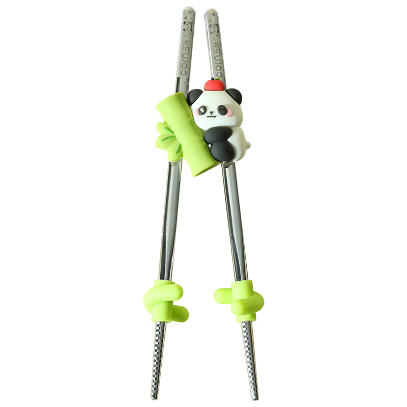 CORN Children's Stainless Steel Training Chopsticks Food Grade for 1.5 Years Old Baby Beginner Kindergarten 3 Years Lunch Box