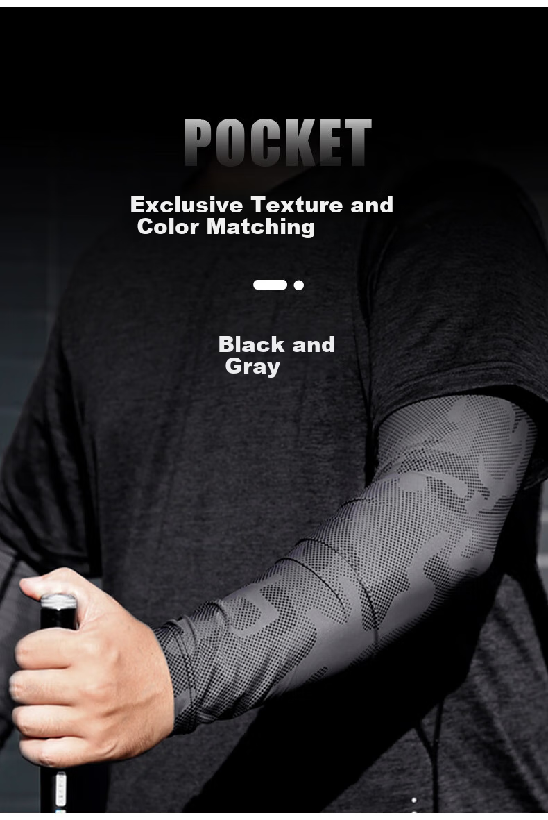 ZSJAY Ice Spear | Real Ice Silk Summer Men's Sun Protection Ice Sleeves Ice Silk Arm Sleeves Arm Guards Camouflage Large Size Cycling 23
