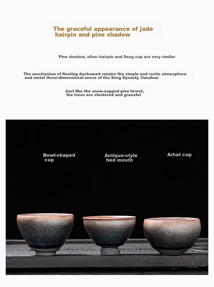 Danyi Jianzhen Tea Cup, Intangible Cultural Heritage Master's Cup, Tea Set, Tasting Cup, Gift Box Set - Songying Luohan Zua 1