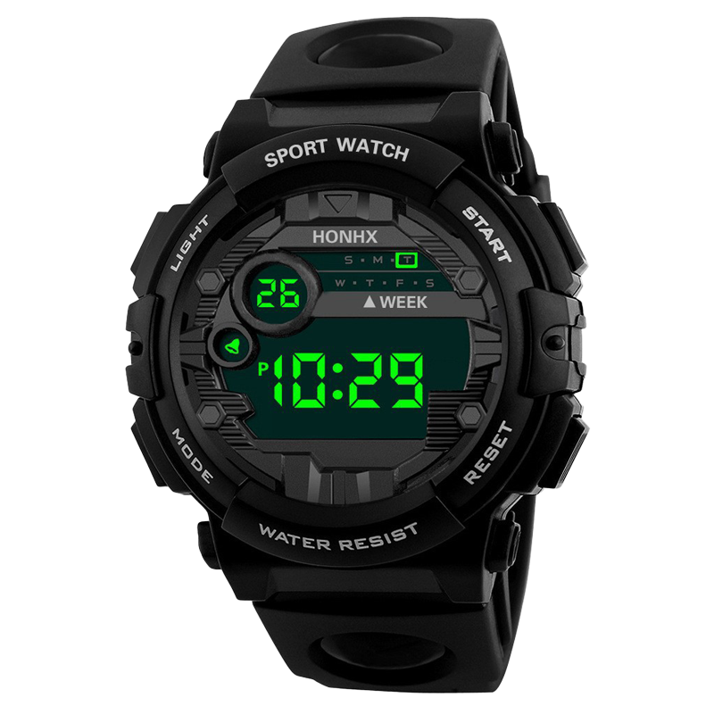 YAJIA Digital Watch Unisex Student Cool Fashion Youth Outdoor Casual Sports Luminous Waterproof Electronic Watch