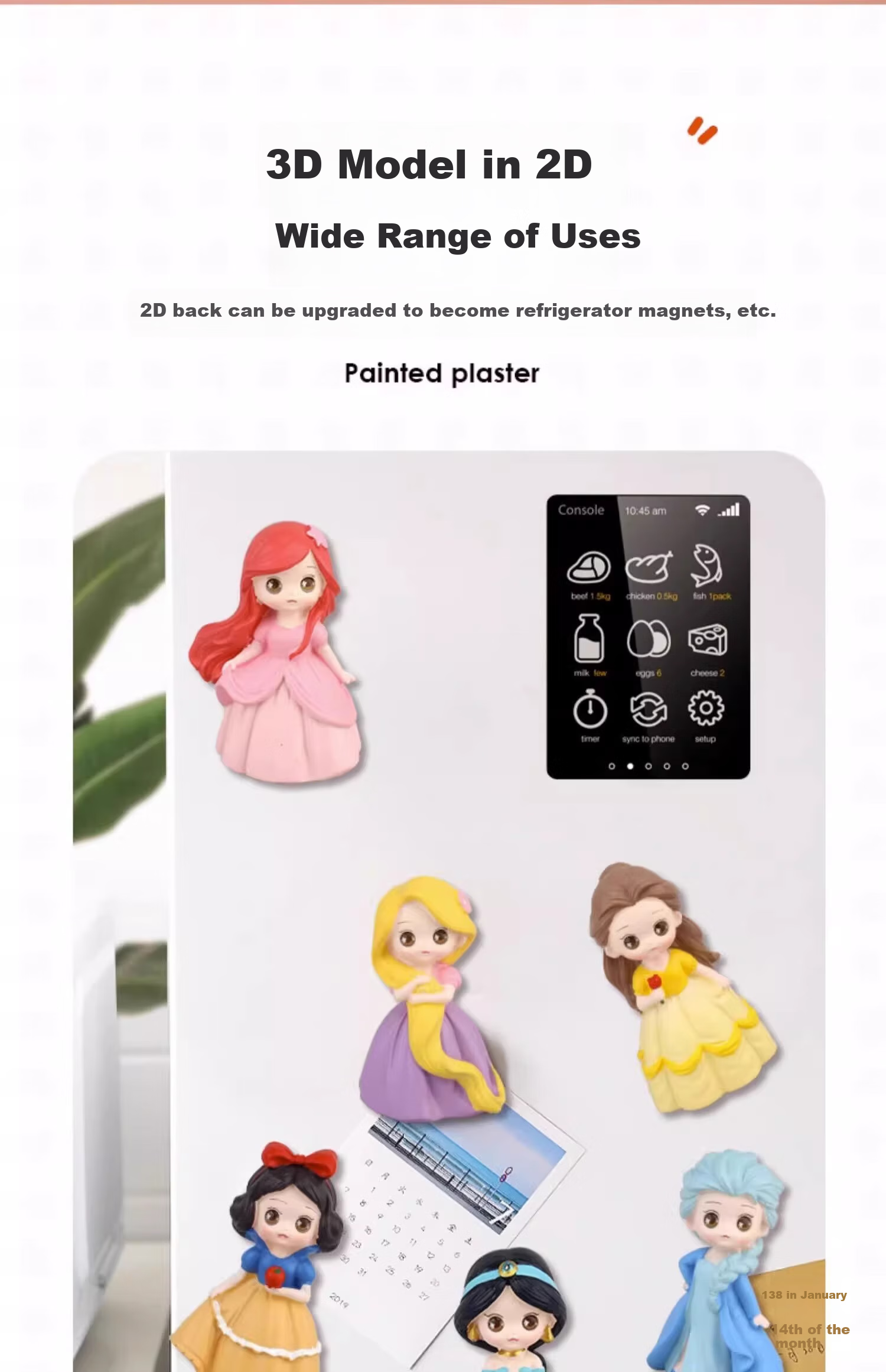 Shangmeibeibei Plaster Doll Coloring Craft DIY Painting Toy for Boys And Girls 3-6 Birthday Gift Princess Series 14