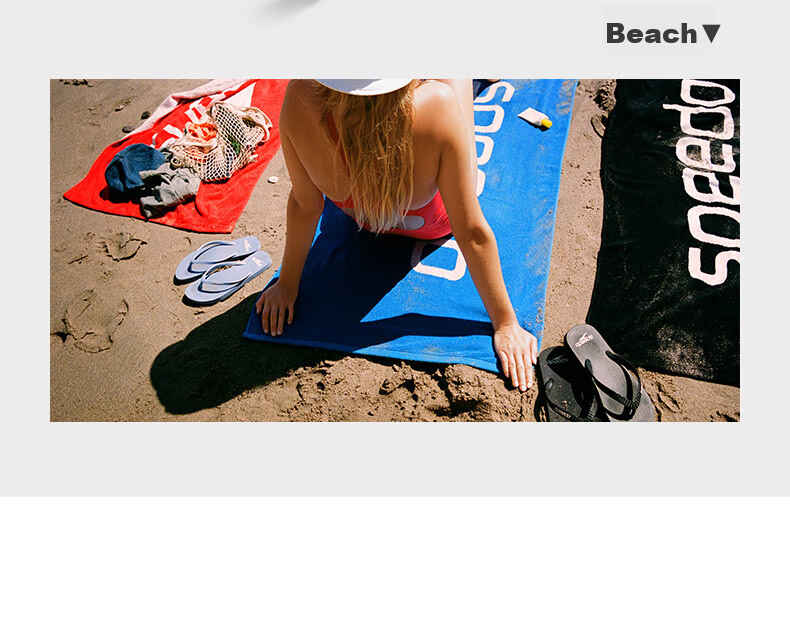 Speedo Logo Printed Quick-Absorbing Lightweight Portable Large Pure Cotton Sports Towel, Black/white 8