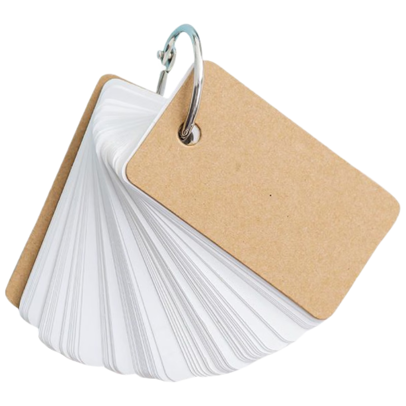 Mili Blank Word Cards White Cards English Vocabulary Memory Flashcards New Words Preview White Hard Cards Handwritten Study Host Cue Cards Script Cards Comic Hand-Drawn Postcards