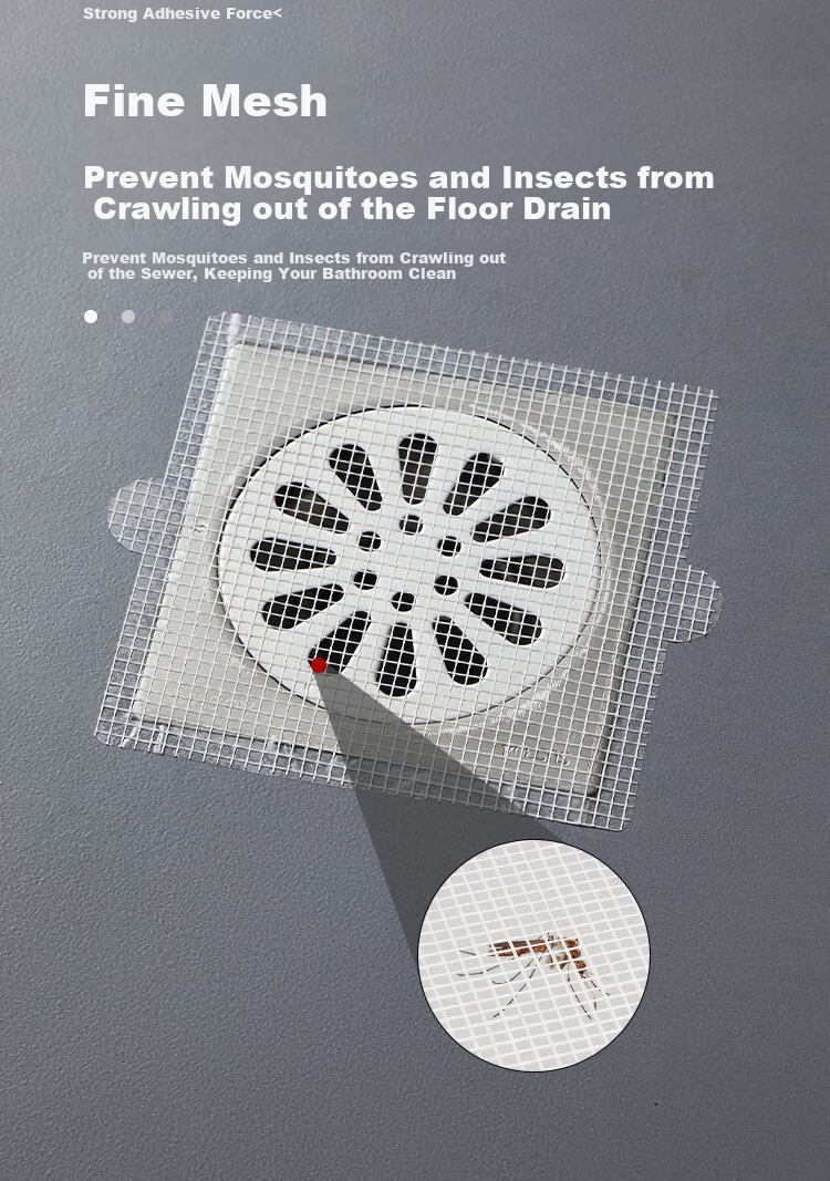 Imakara Bathroom Long Strip Drain Sticker, Toilet Drain Filter Mesh, Hair Filter Drain Sticker, Filter Mesh Cover 4
