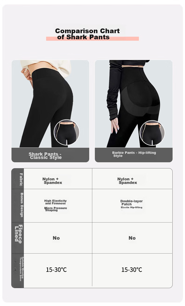FitonTon Shark Leggings for Women, Autumn And Winter, Butt-Lifting And Tummy Control, High-Waisted, Slightly Compression, Butt-Lifting Band, Tight-Fitting Yoga Pants, Gray, L 7