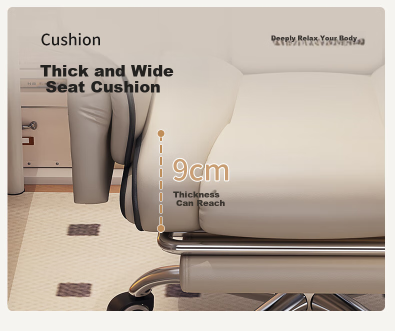 Chibailun Computer Chair, Home Gaming Chair, Sofa Chair, Ergonomic Chair, Bedroom Study Chair with Backrest, Adjustable Height Study Chair 11